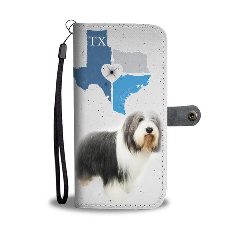 Bearded Collie Print Wallet Case-Free Shipping-TX State