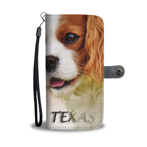 Cavalier King Charles Spaniel Print Wallet Case-Free Shipping-TX State