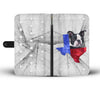 Lovely Boston Terrier Print Wallet Case- Free Shipping-TX State