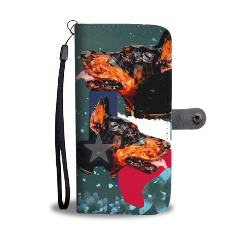 Doberman Pinscher Dog Vector Print Wallet Case-Free Shipping-TX State