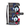 Siberian Husky Dog Print Wallet Case-Free Shipping-TX State