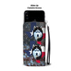 Siberian Husky Dog Print Wallet Case-Free Shipping-TX State