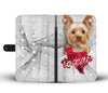 Cute Yorkshire Terrier Print Wallet Case-Free Shipping- TX State