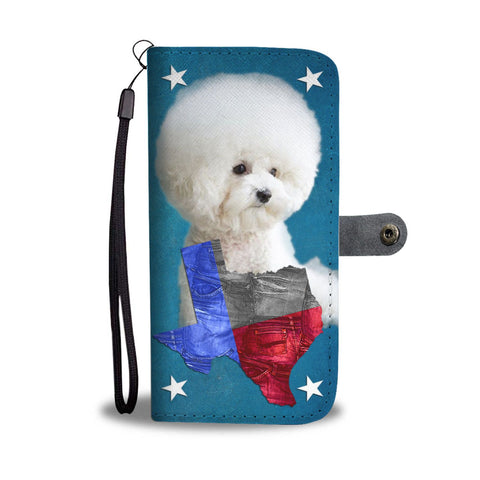 Cute Bichon Frise Print Wallet Case- Free Shipping- TX State