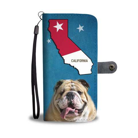 Bulldog Print Wallet Case-Free Shipping-CA State