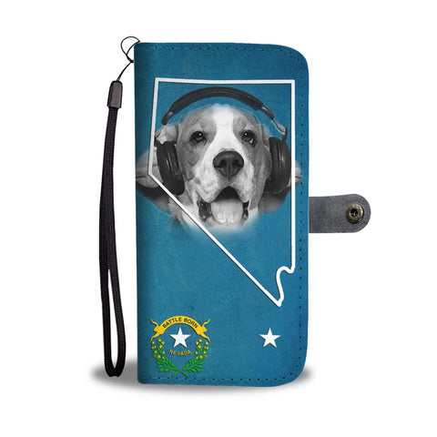 Beagle Print Wallet Case- Free Shipping-NV State