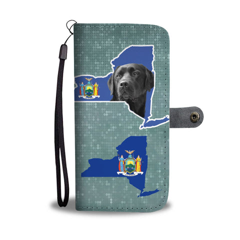 Black Labrador Dog Print Wallet Case-Free Shipping-NY State