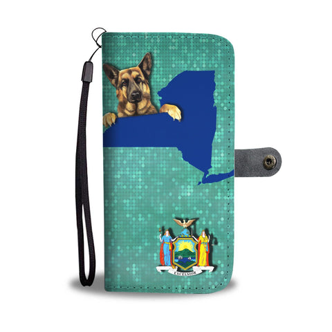 German Shepherd Dog Print Wallet Case-Free Shipping-NY State