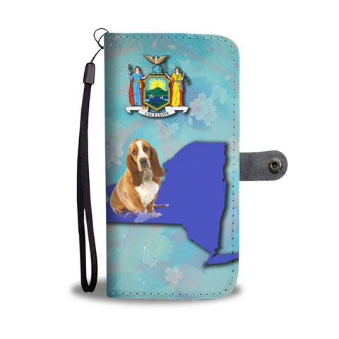 Basset Hound Dog Print Wallet Case-Free Shipping-NY State