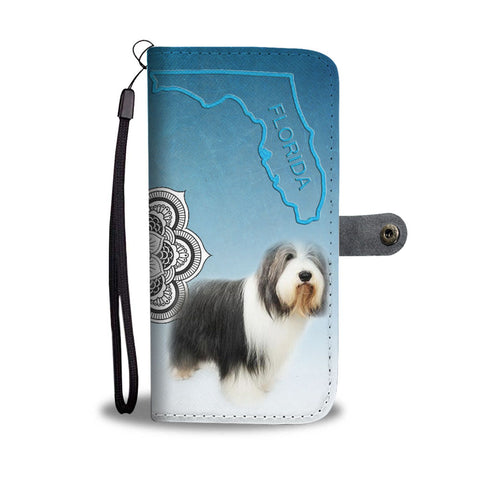 Bearded Collie Print Wallet Case-Free Shipping-FL State