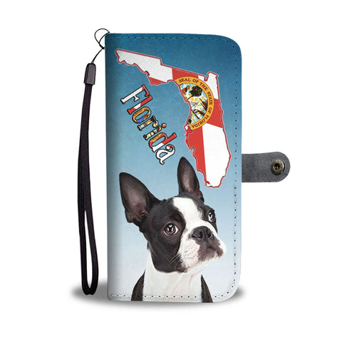Boston Terrier Print Wallet Case-Free Shipping-FL State