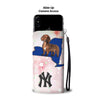 Cute Dachshund Dog Print Wallet Case-Free Shipping-NY State