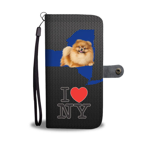 Cute Pomeranian Dog Print Wallet Case-Free Shipping-NY State