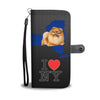 Cute Pomeranian Dog Print Wallet Case-Free Shipping-NY State