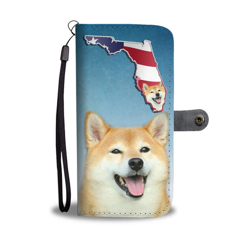 Shiba Inu Print Wallet Case-Free Shipping-FL State