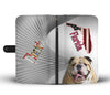 Bulldog Print Wallet Case-Free Shipping-FL State