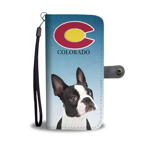 Boston Terrier Print Wallet Case-Free Shipping-CO State