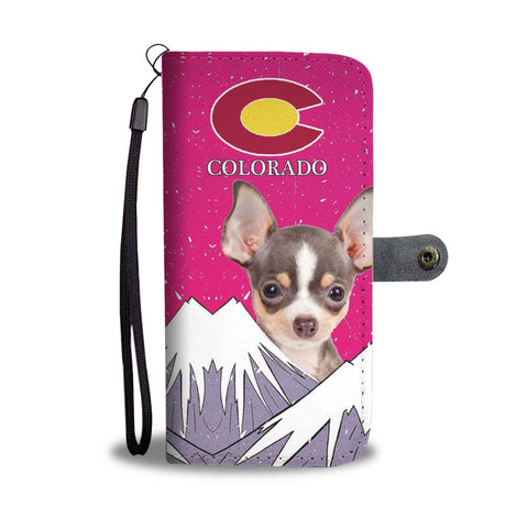 Chihuahua Dog Print Wallet Case-Free Shipping-CO State