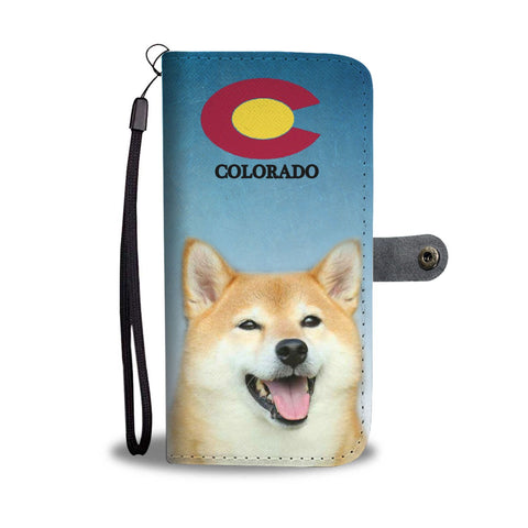 Shiba Inu Print Wallet Case-Free Shipping-CO State