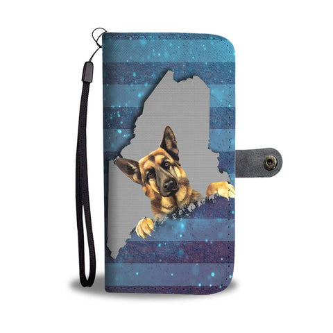 German Shepherd Dog Print Wallet Case-Free Shipping-ME State