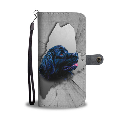 Newfoundland Dog Print Wallet Case-Free Shipping-ME State