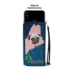 Cute Pug Dog Print Wallet Case-Free Shipping-ME State