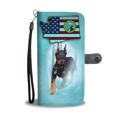 Doberman Pinscher Print Wallet Case-Free Shipping-WA State