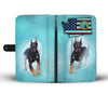 Doberman Pinscher Print Wallet Case-Free Shipping-WA State