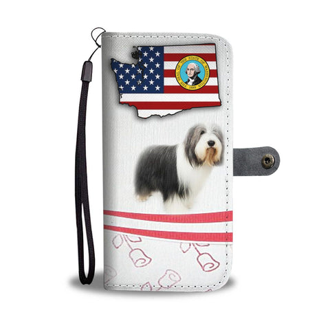 Bearded Collie Print Wallet Case-Free Shipping-WA State
