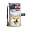 Shiba Inu Print Wallet Case-Free Shipping-WA State