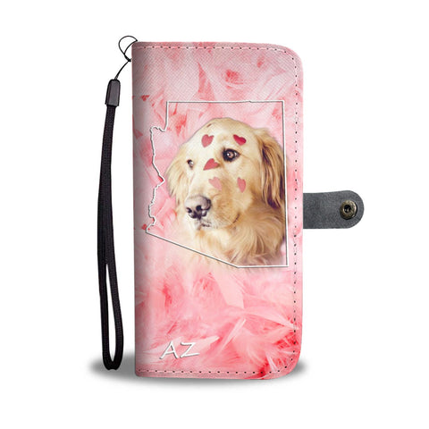 Golden Retriever Print Wallet Case- Free Shipping-AZ State