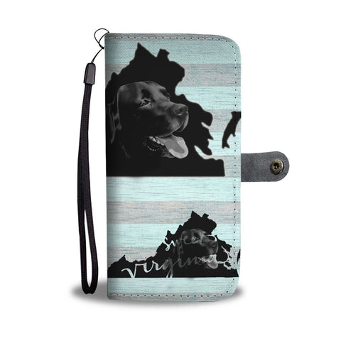 Black Labrador Dog Print Wallet Case-Free Shipping-VA State