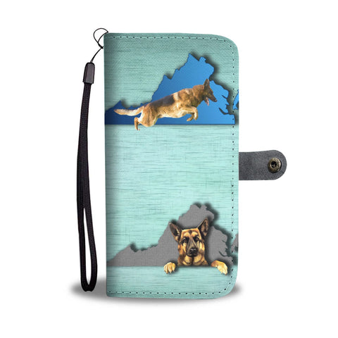 German Shepherd Dog Print Wallet Case-Free Shipping-VA State