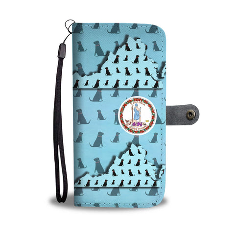 Labrador Dog Pattern Print Wallet Case-Free Shipping-VA State