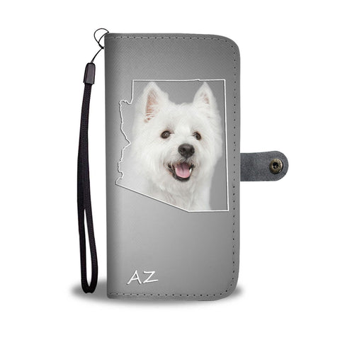 Cute West Highland White Terrier Print Wallet Case-Free Shipping-AZ State