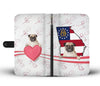 Pug Dog Print Wallet Case-Free Shipping-GA State