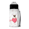 Pug Dog Print Wallet Case-Free Shipping-GA State