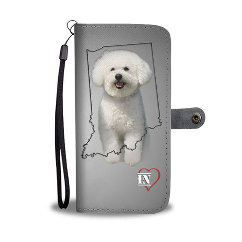 Cute Bichon Frise Print Wallet Case-Free Shipping- IN State
