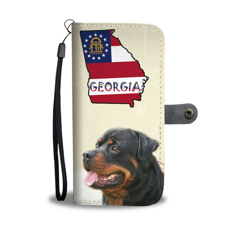 Rottweiler Print Wallet Case-Free Shipping-GA State