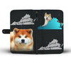 Akita Dog Print Wallet Case-Free Shipping-VA State