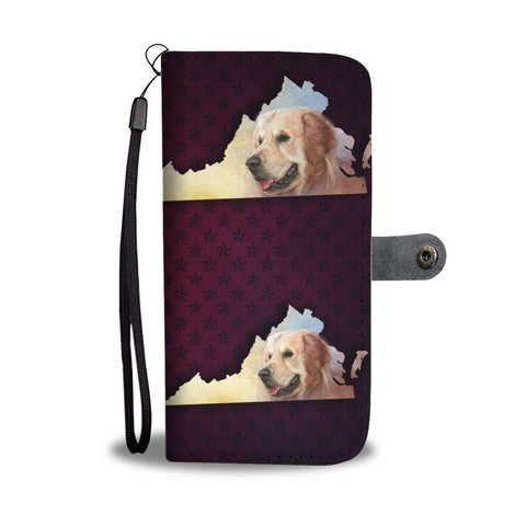 Golden Retriever Dog Art Print Wallet Case-Free Shipping-VA State