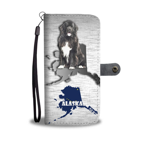 Newfoundland Dog Print Wallet Case-Free Shipping-AK State