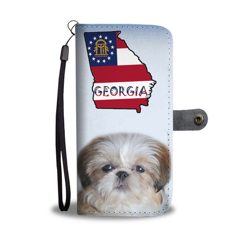 Shih Tzu Print Wallet Case-Free Shipping-GA State