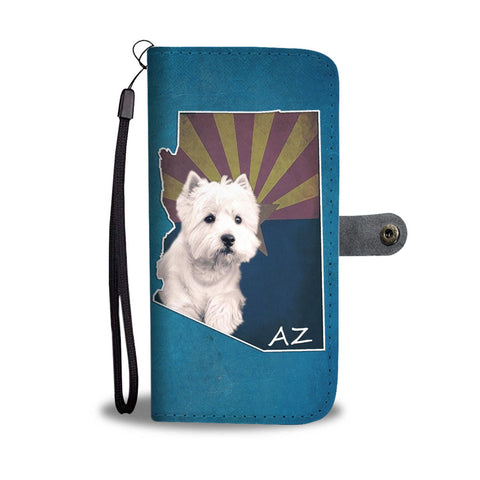 Cute Westie Print Wallet Case-Free Shipping- AZ State