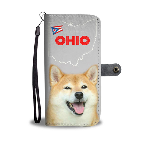 Shiba Inu Print Wallet Case-Free Shipping-OH State