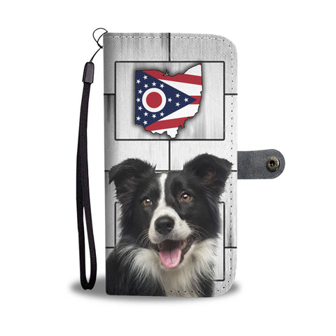 Cute Border Collie Print Wallet Case-Free Shipping-OH State