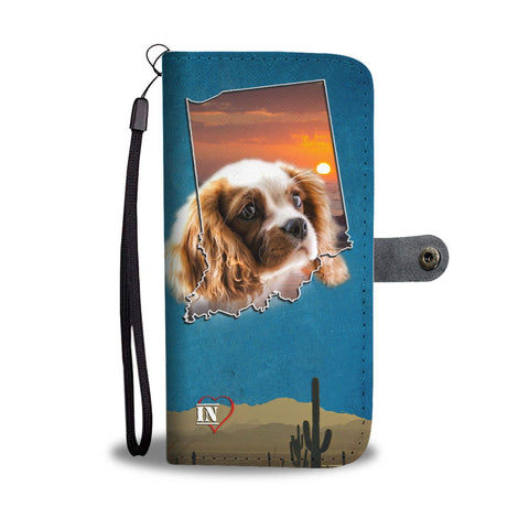 Lovely Cavalier King Charles Spaniel Print Wallet Case-Free Shipping-IN State