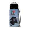 Black German Shepherd Dog Print Wallet Case-Free Shipping-AK State