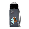 Cute Dachshund Dog Print Wallet Case-Free Shipping-AK State