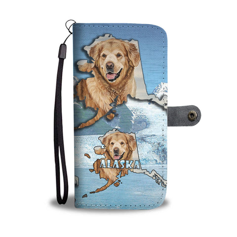 Golden Retriever Dog Print Wallet Case-Free Shipping-AK State